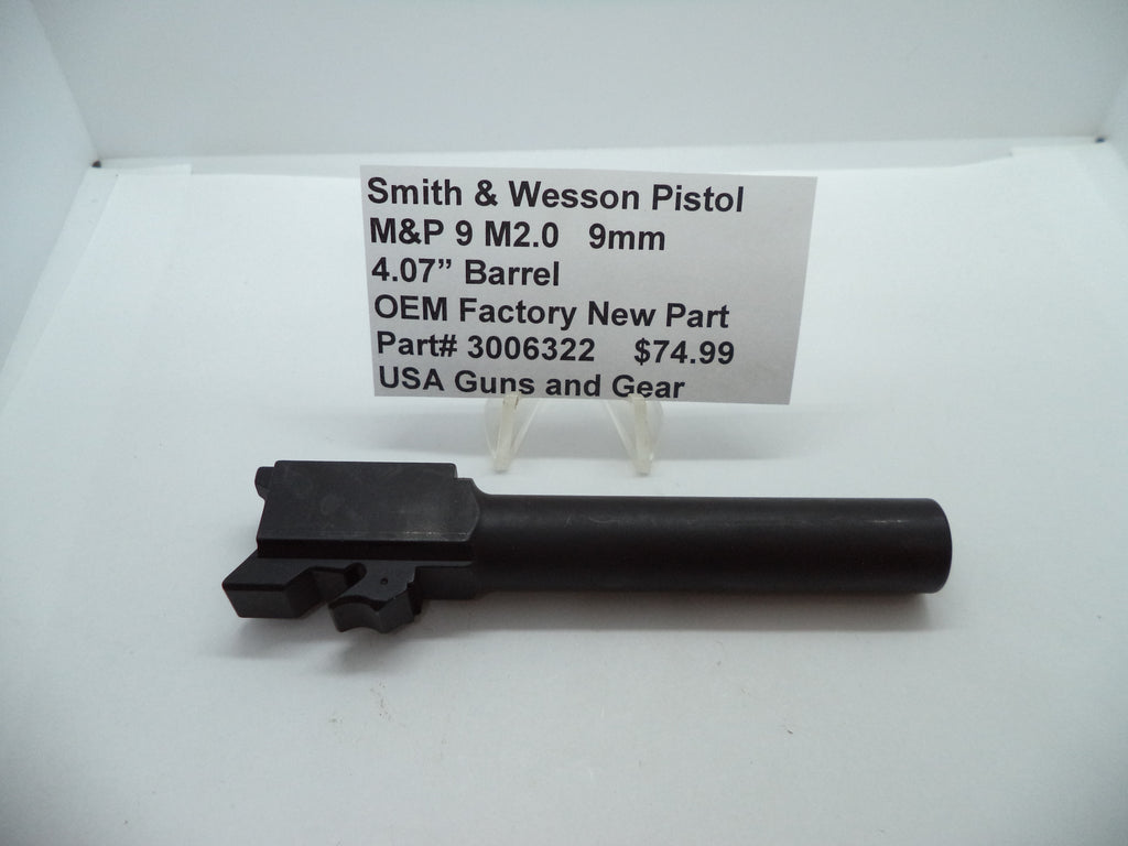 Smith & Wesson M&P 9 M2.0 Barrel 4.07" - Factory OEM Part 3006322