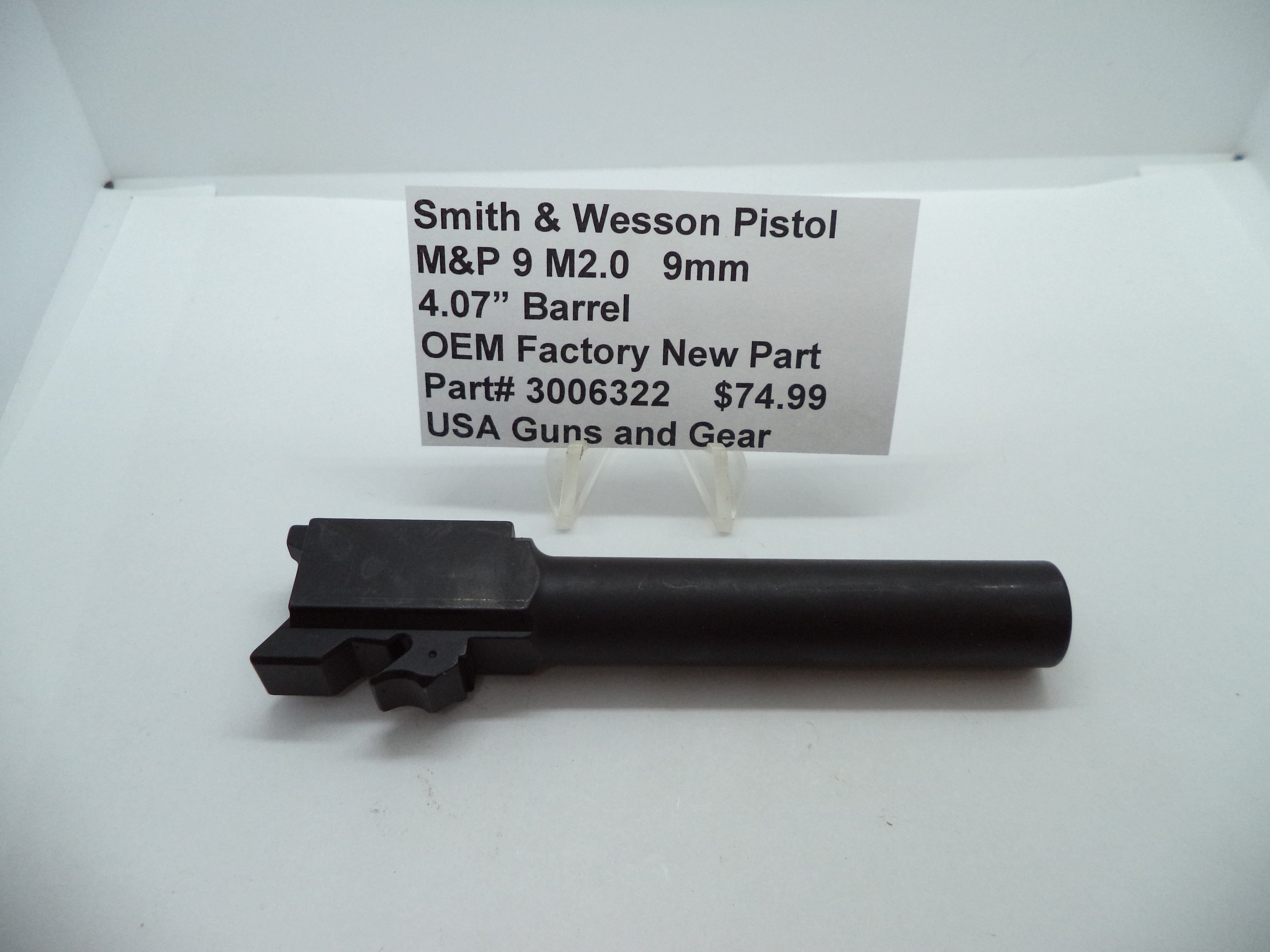 Smith & Wesson M&P 9 M2.0 Barrel 4.07" - Factory OEM Part 3006322