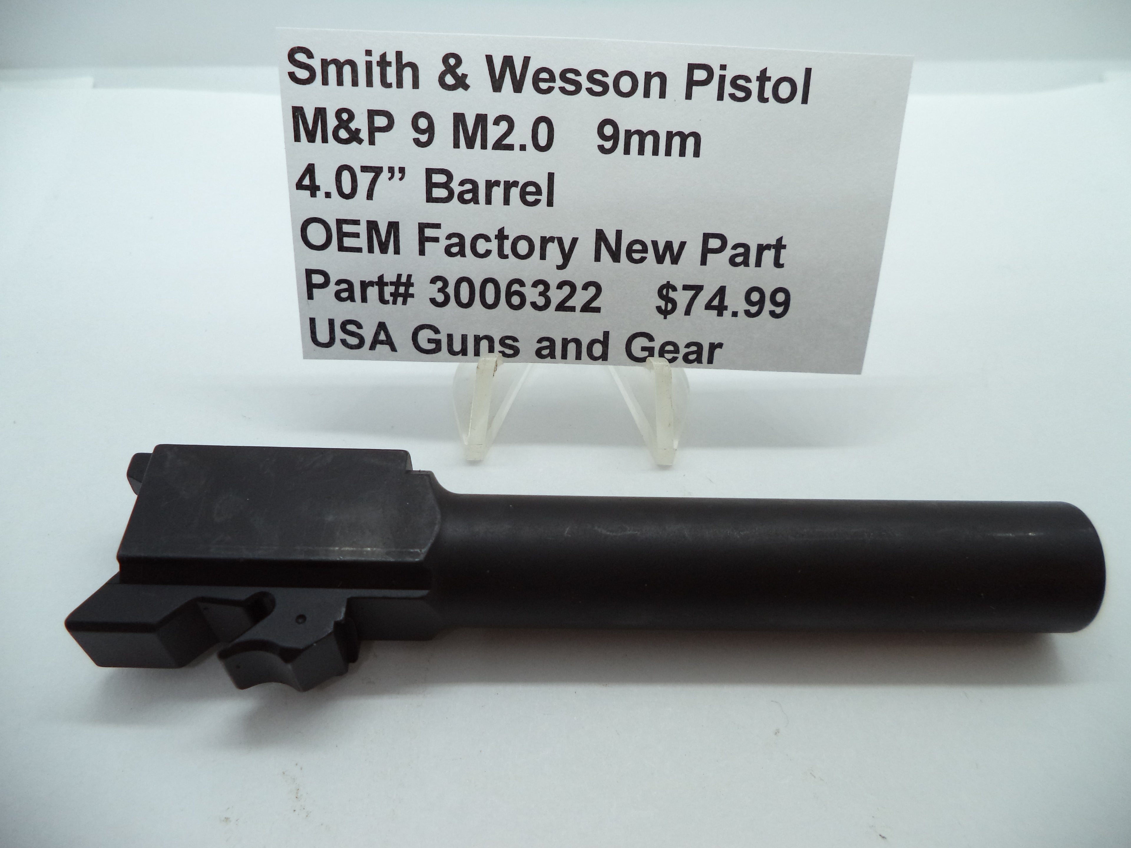 Smith & Wesson M&P 9 M2.0 Barrel 4.07" - Factory OEM Part 3006322