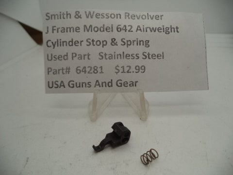 64281  Smith & Wesson J Frame Model 642 Airweight Cylinder Stop & Spring  .38 Special