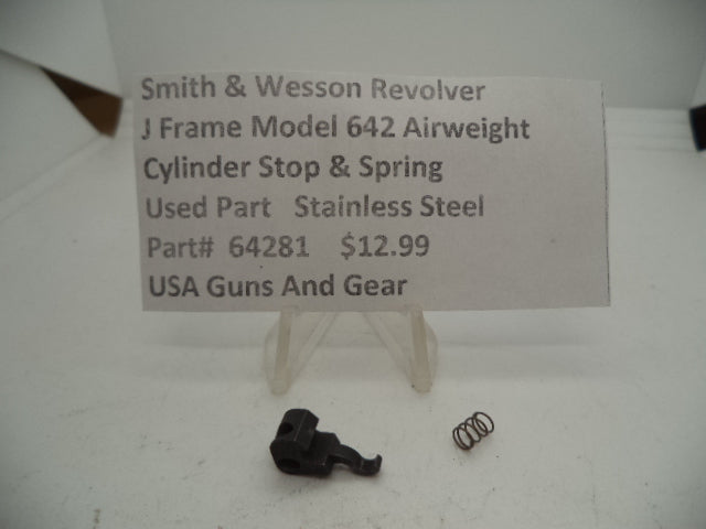 64281  Smith & Wesson J Frame Model 642 Airweight Cylinder Stop & Spring  .38 Special