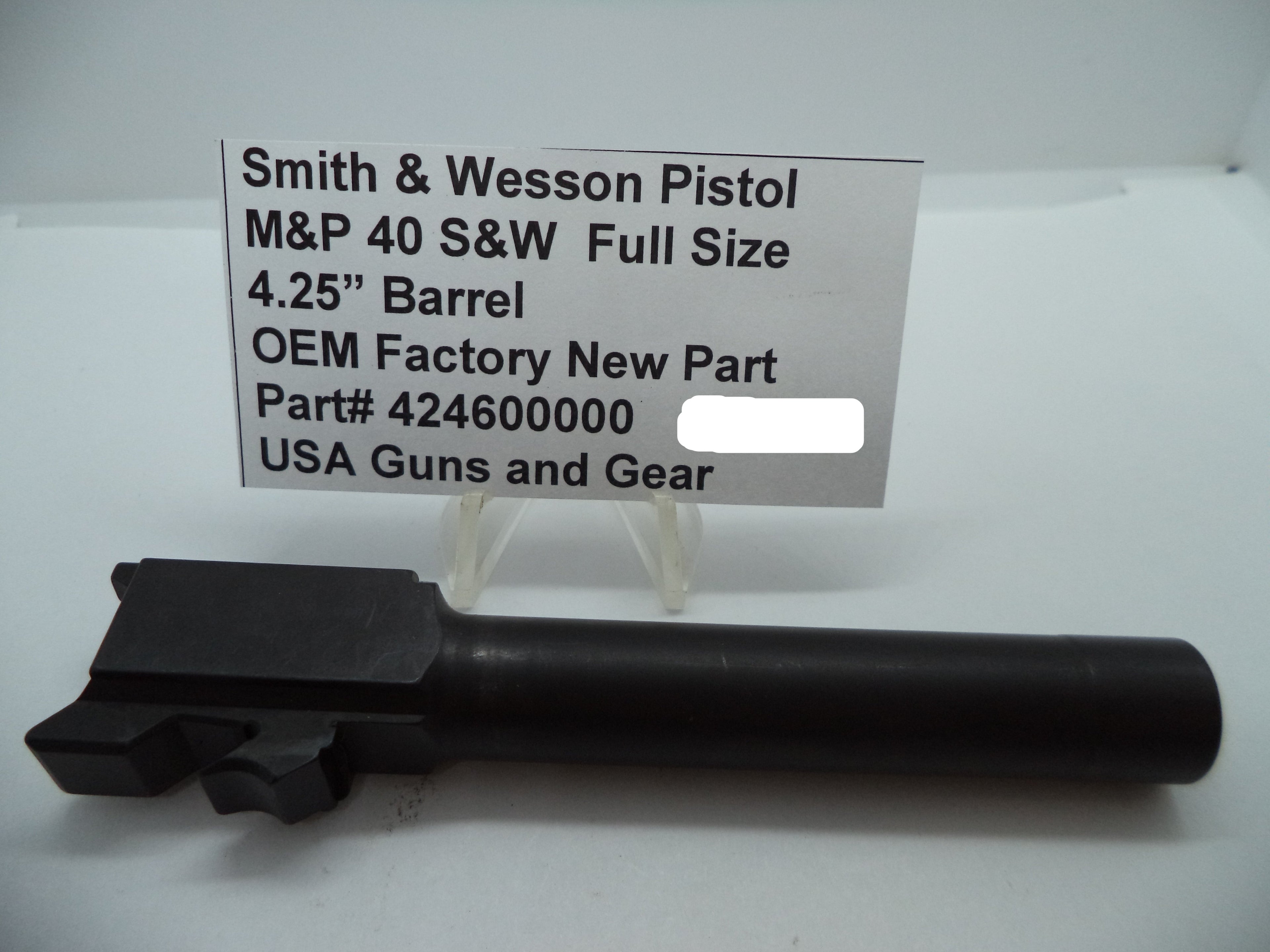 Smith & Wesson M&P 40 Barrel - .40 S&W - 4.25" Full Size - Factory OEM Part 424600000