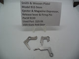 9159 Smith & Wesson Model 915  9mm Ejector & Magazine Depressor, Release Lever & Firing Pin Lever Used Parts