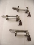 Pistol Toilet Paper Holder Quantity of 3 Durable Poly-Resin Very Detailed