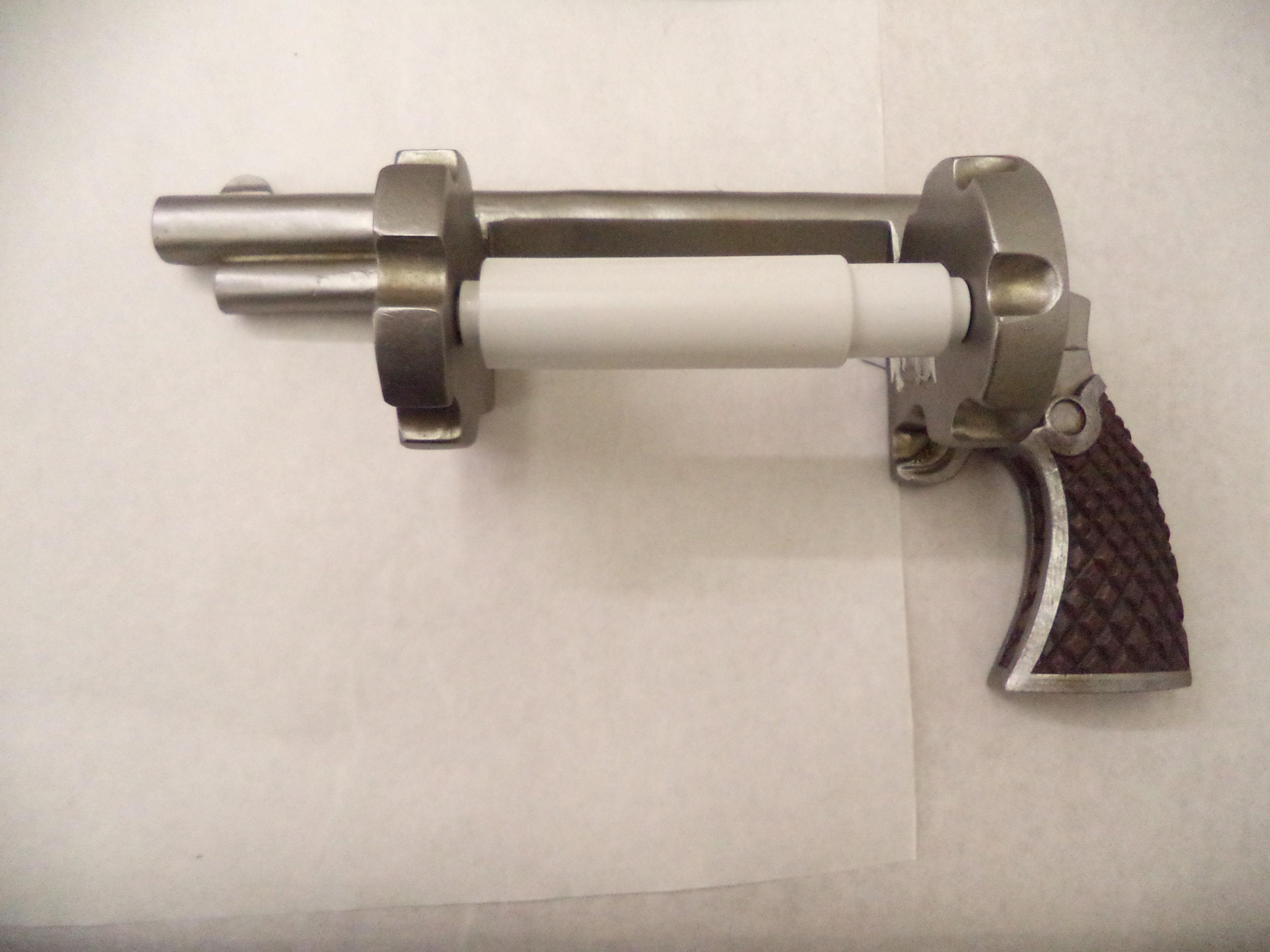 Pistol Toilet Paper Holder Quantity of 3 Durable Poly-Resin Very Detailed