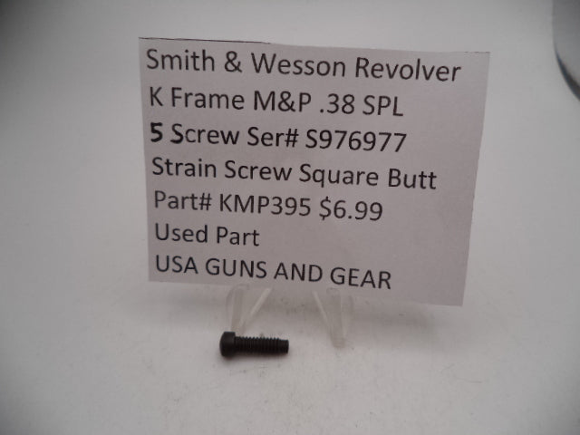 KMP395 Smith & Wesson K Frame M&P .38 SPL  Strain Screw Square Butt  Used