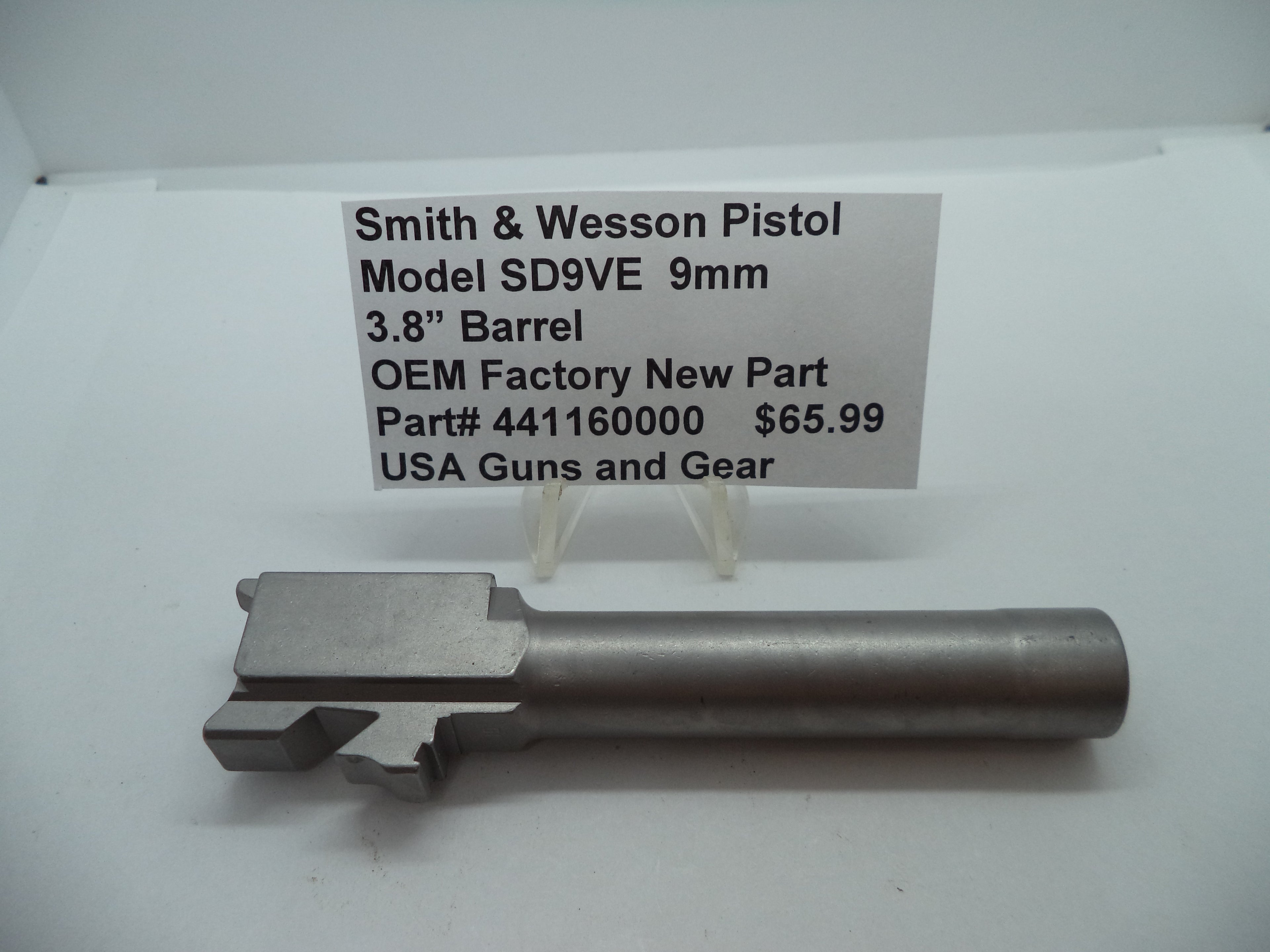 S&W SD9 VE 3.8" Barrel 9mm Stainless | OEM 441160000