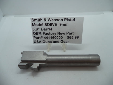 441160000 Smith & Wesson Model SD9VE 9mm 3.8" Barrel Factory New Part