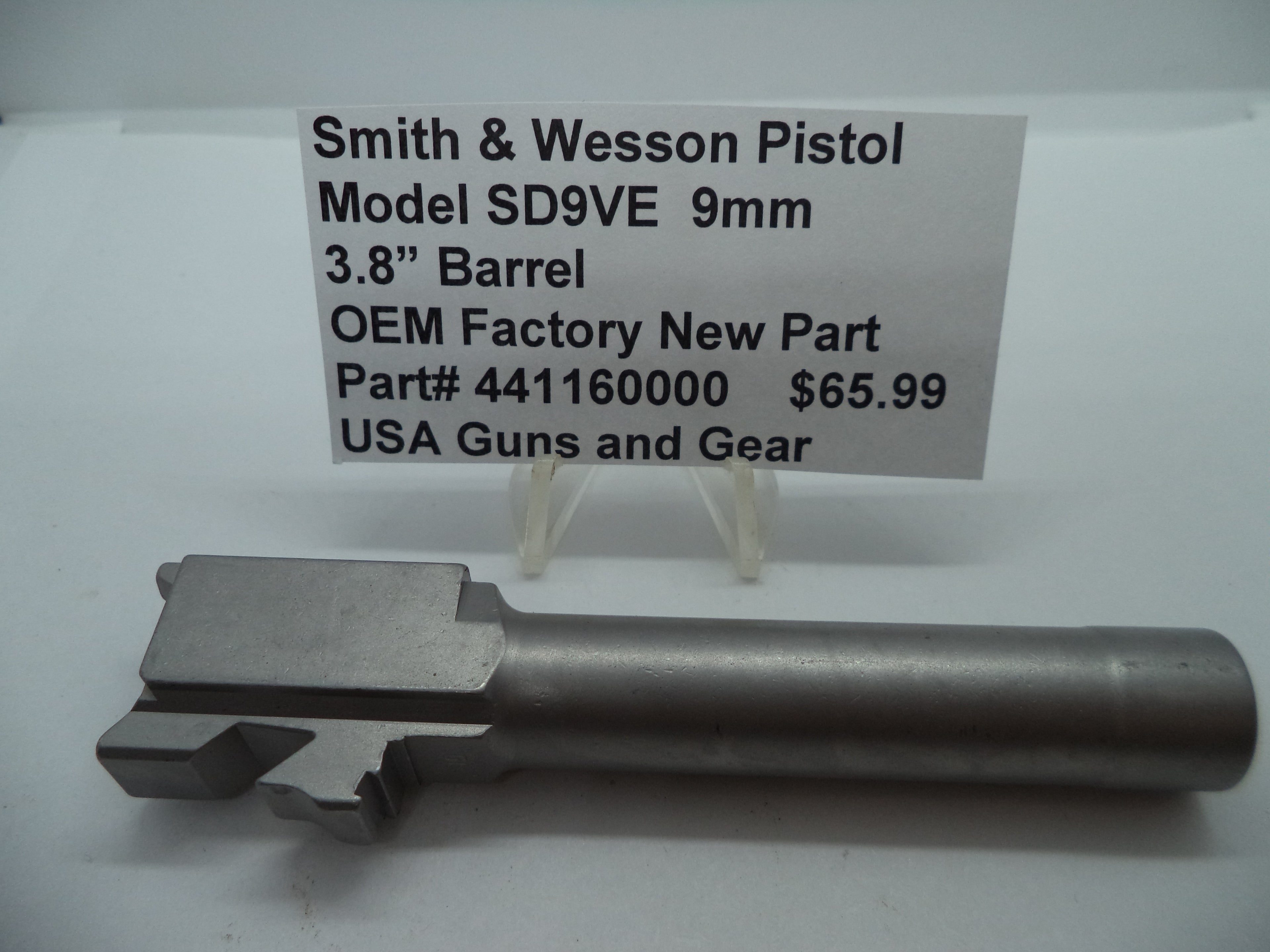 S&W SD9 VE 3.8" Barrel 9mm Stainless | OEM 441160000