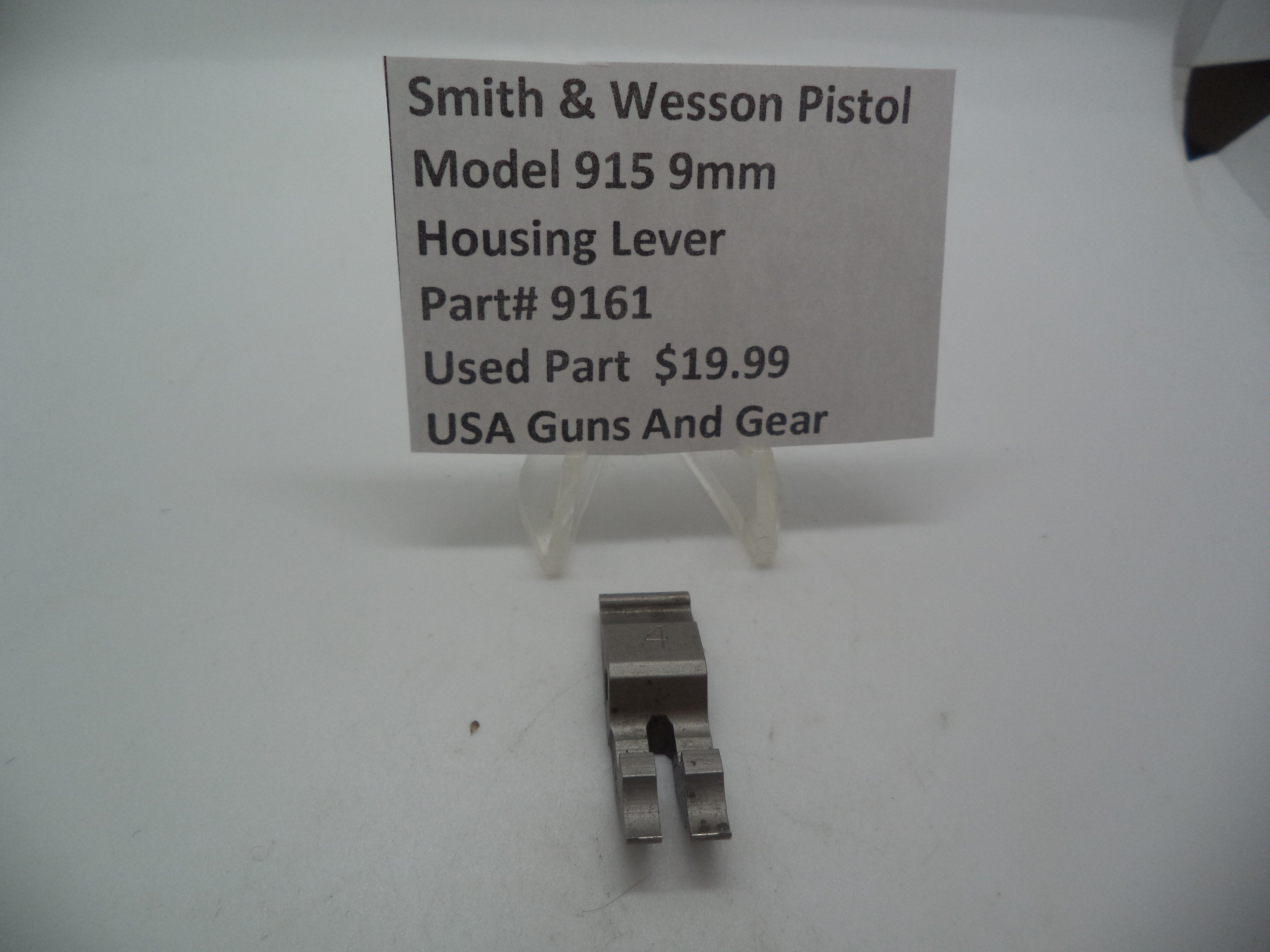 9161 Smith & Wesson Model 915  9mm Housing Lever Used Parts