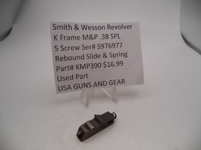 KMP390 Smith & Wesson K Frame M&P .38 SPL  5 Screw  Rebound Slide & Spring  Used