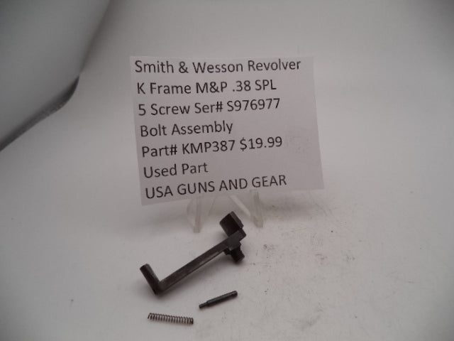KMP387 Smith & Wesson K Frame M&P .38 SPL  5 Screw  Bolt Assembly  Used
