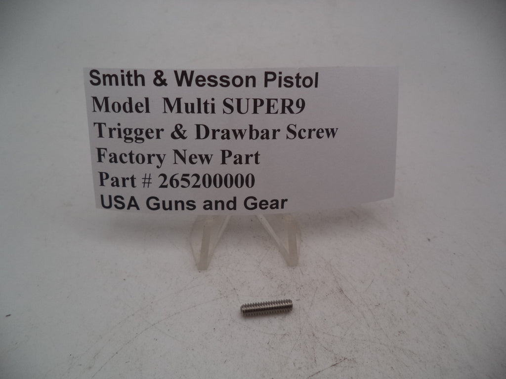 265200000 Smith & Wesson Pistol Model Multi SUPER9 Trigger & Drawbar Screw New