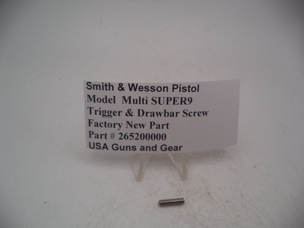 265200000 Smith & Wesson Pistol Model Multi SUPER9 Trigger & Drawbar Screw New