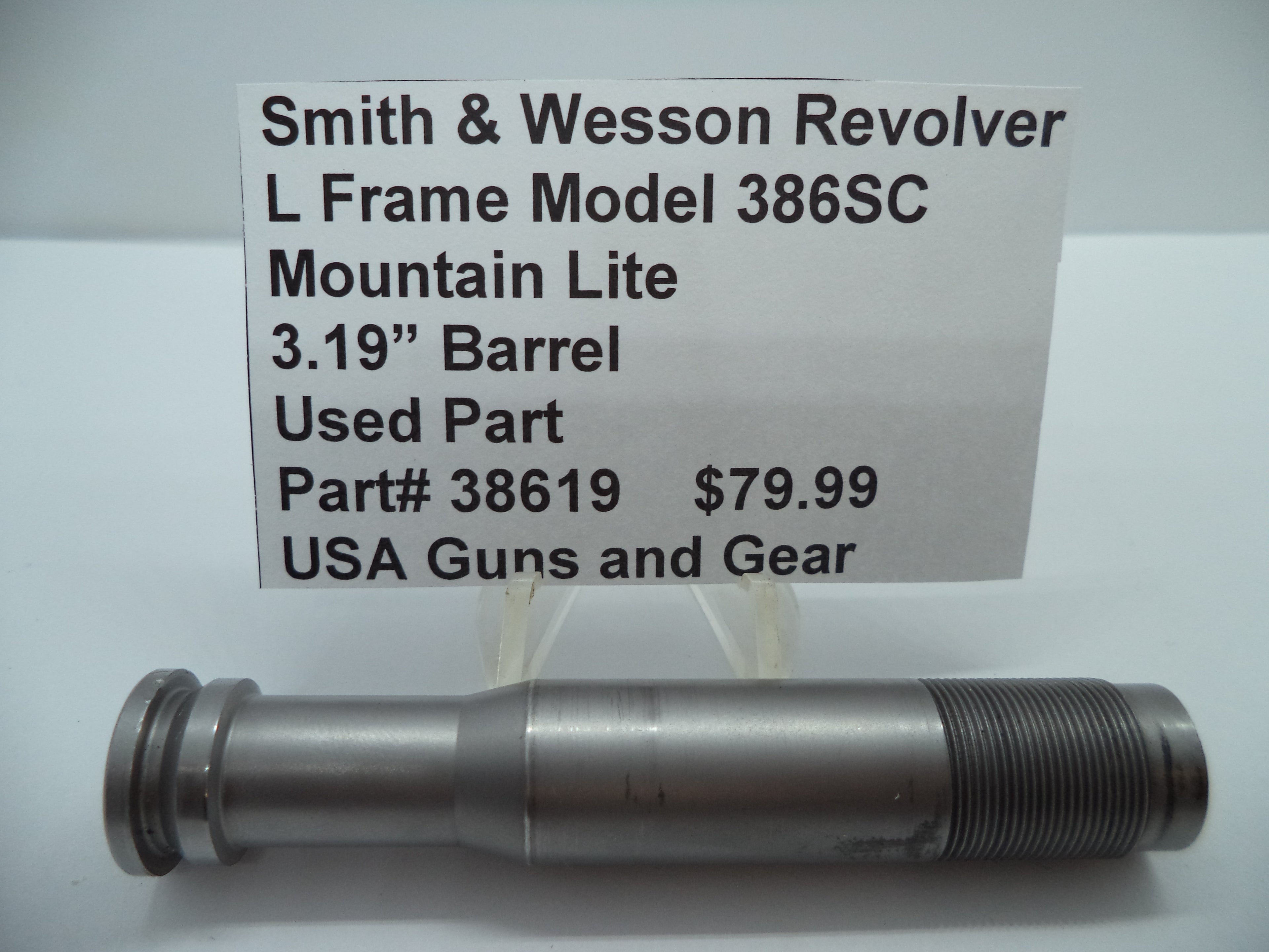38619 Smith & Wesson L Frame Model 386SC 3.19" Barrel Used .357 Magnum