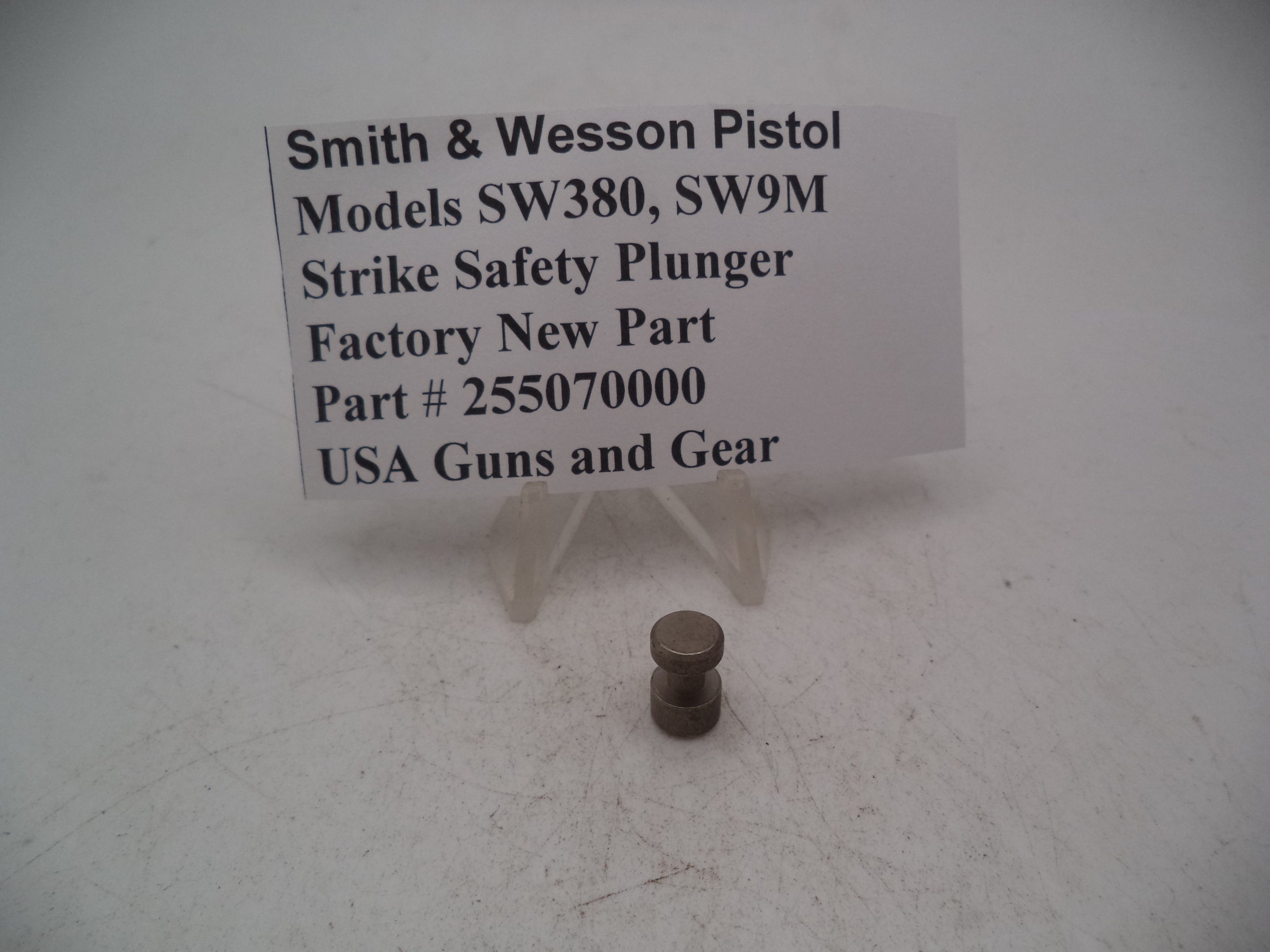255070000 Smith & Wesson Pistol Model SW380, SW9M Strike Safety Plunger New