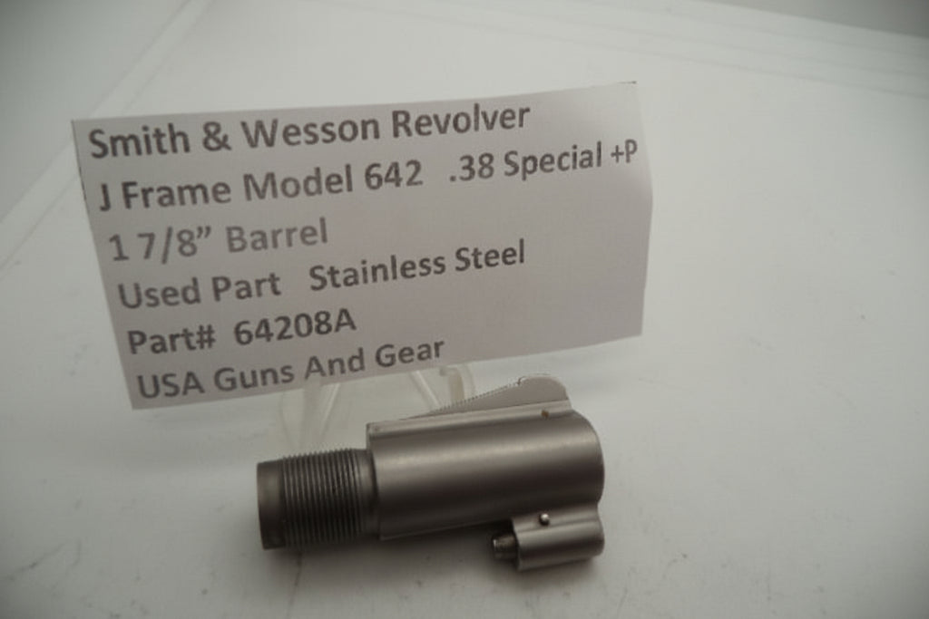 Smith & Wesson Revolver J Frame Model 642 Airweight 1 7/8" Barrel .38 Special +P Stainless Used 64208A