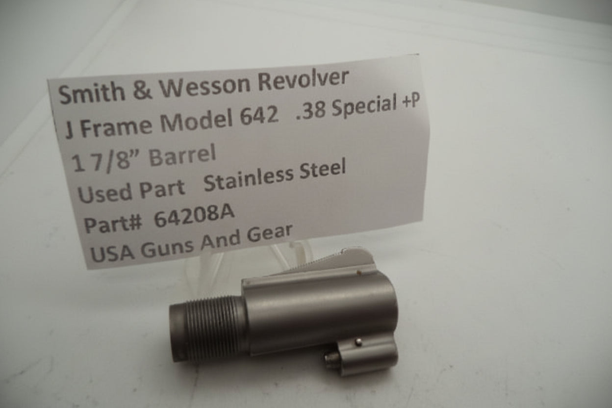 Smith & Wesson Revolver J Frame Model 642 Airweight 1 7/8" Barrel .38 Special +P Stainless Used 64208A