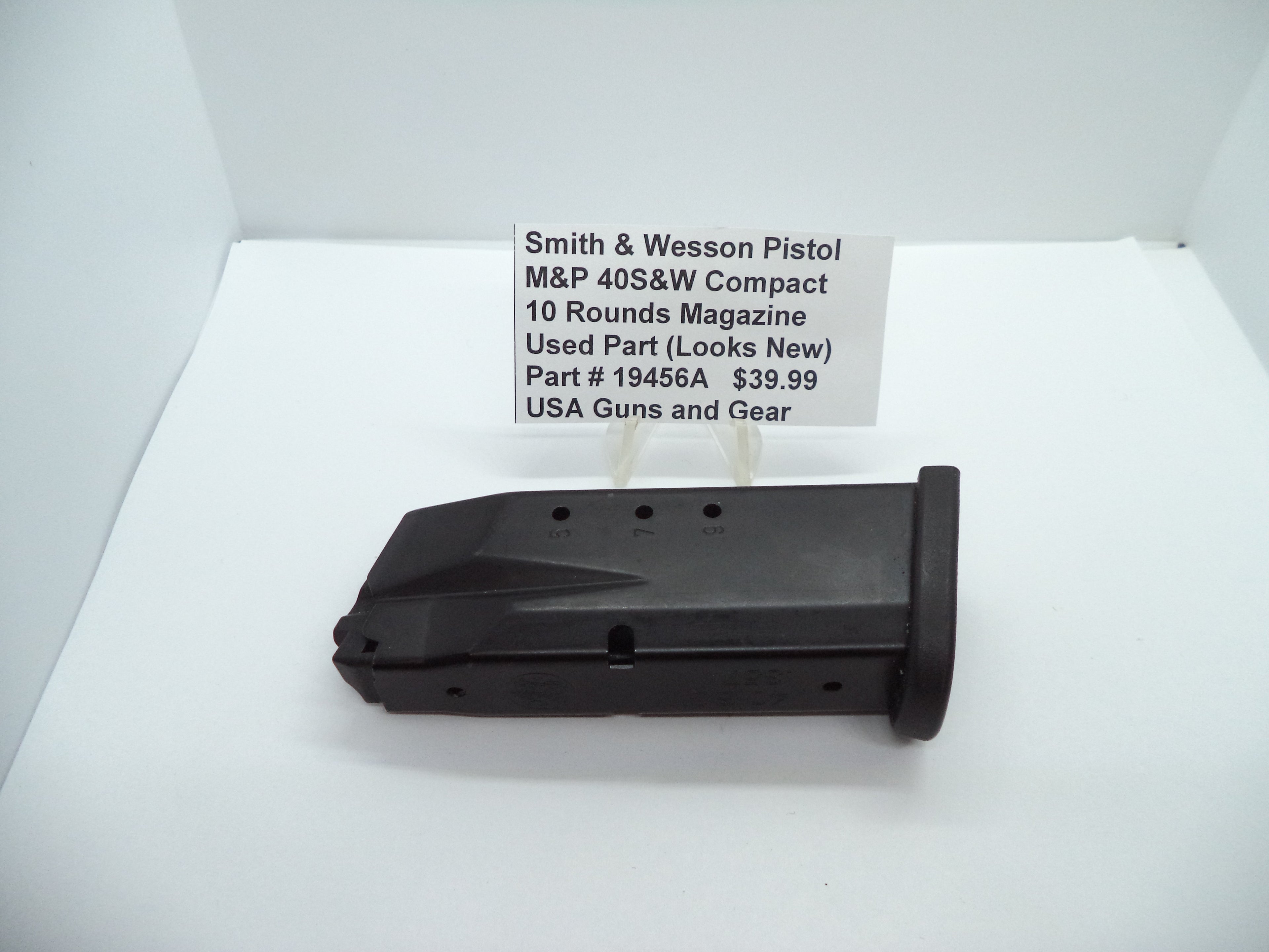 Smith & Wesson M&P 40S&W Compact 10 Round Magazine 19456A