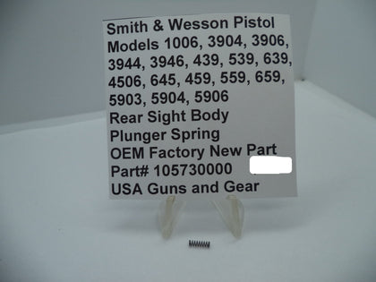 S&W Rear Sight Body Plunger Spring 105730000 - Model 1006 3904 3944 439