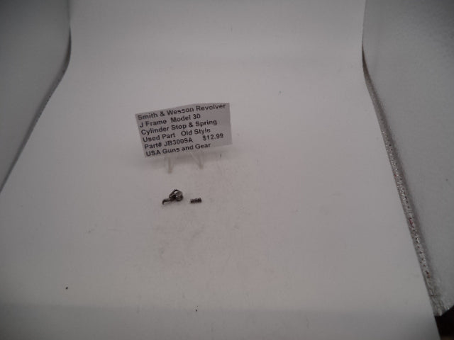 JB3009A Smith & Wesson J Frame Model 30 Cylinder Stop & Spring Used Old Style