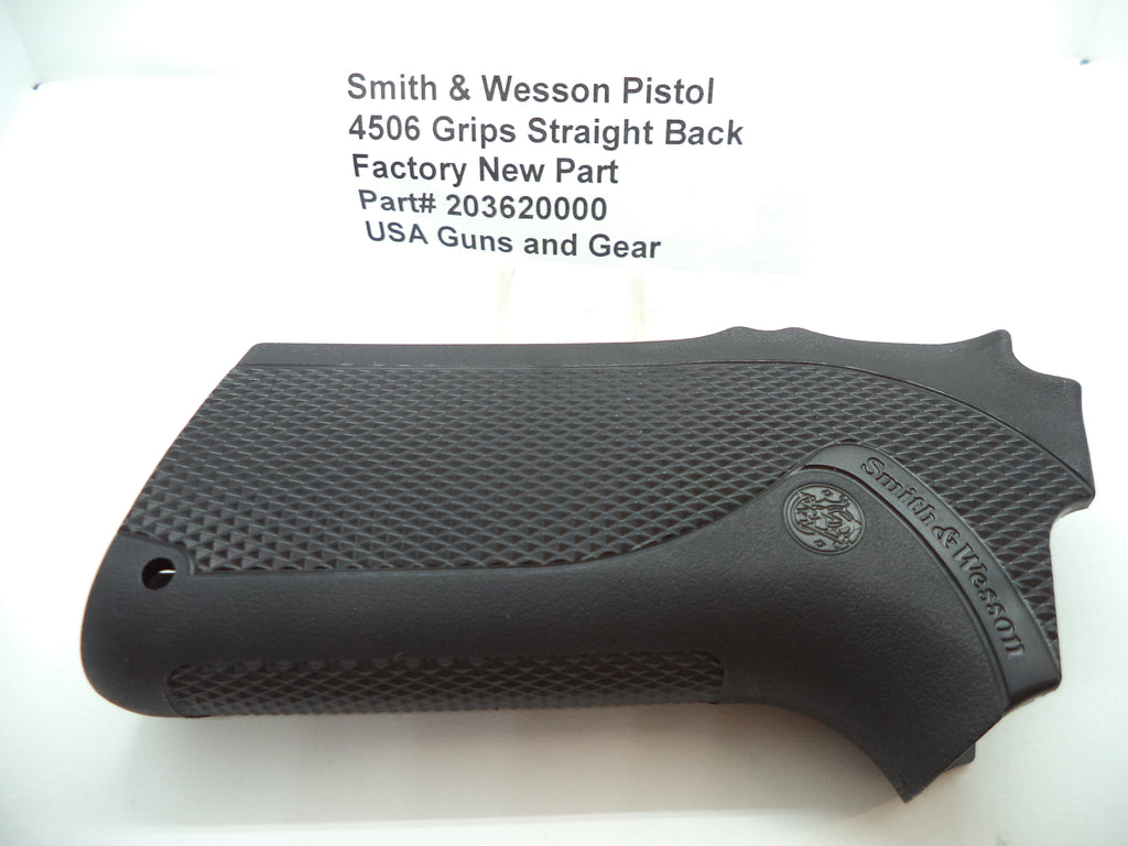 Smith & Wesson Straight Back Grips Black Polymer Models 4505, 4506, 4567, 4586, 1006 .45 ACP/10mm - 203620000