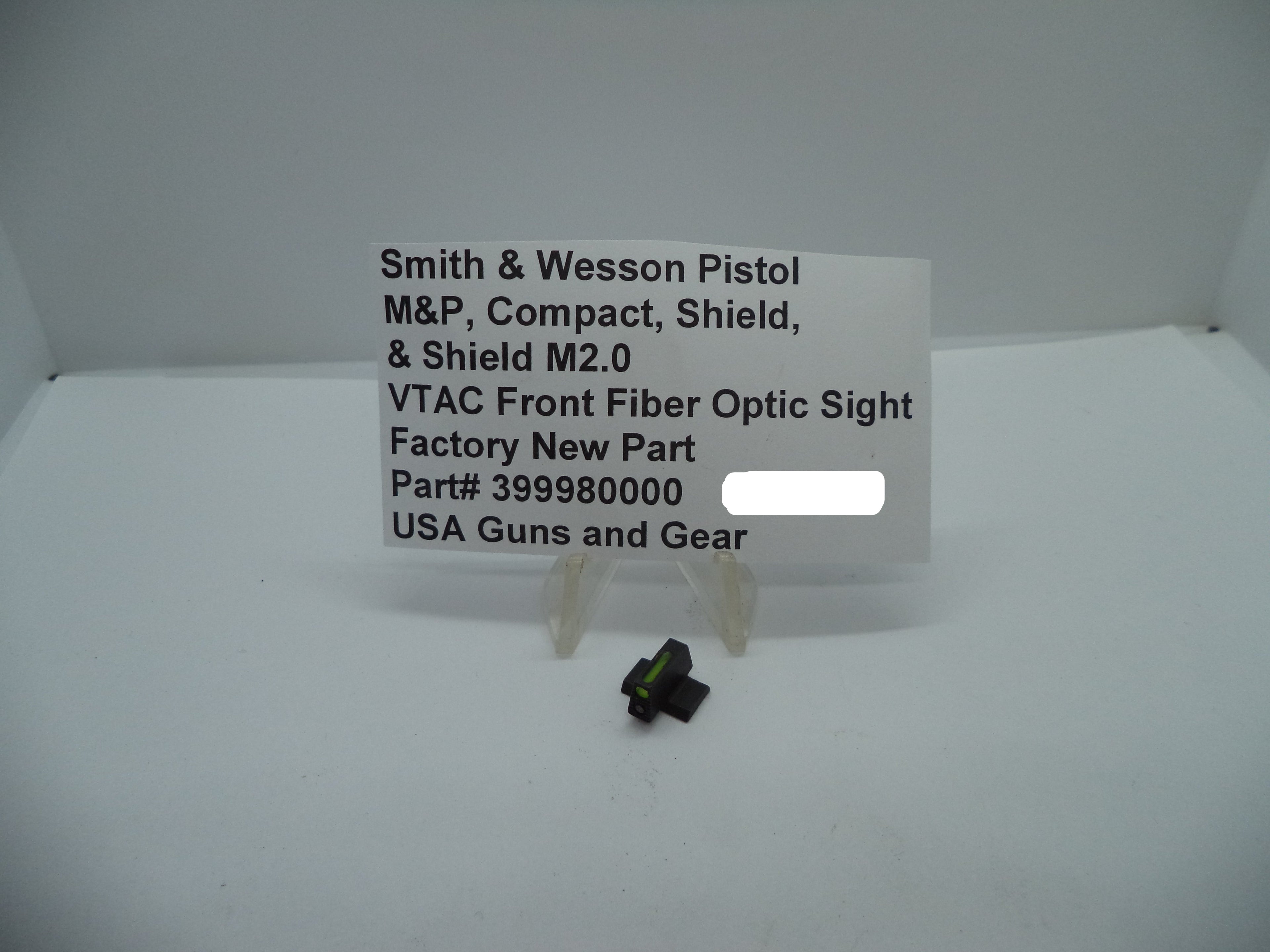 Smith & Wesson M&P VTAC Green Fiber Optic Front Sight - Factory OEM