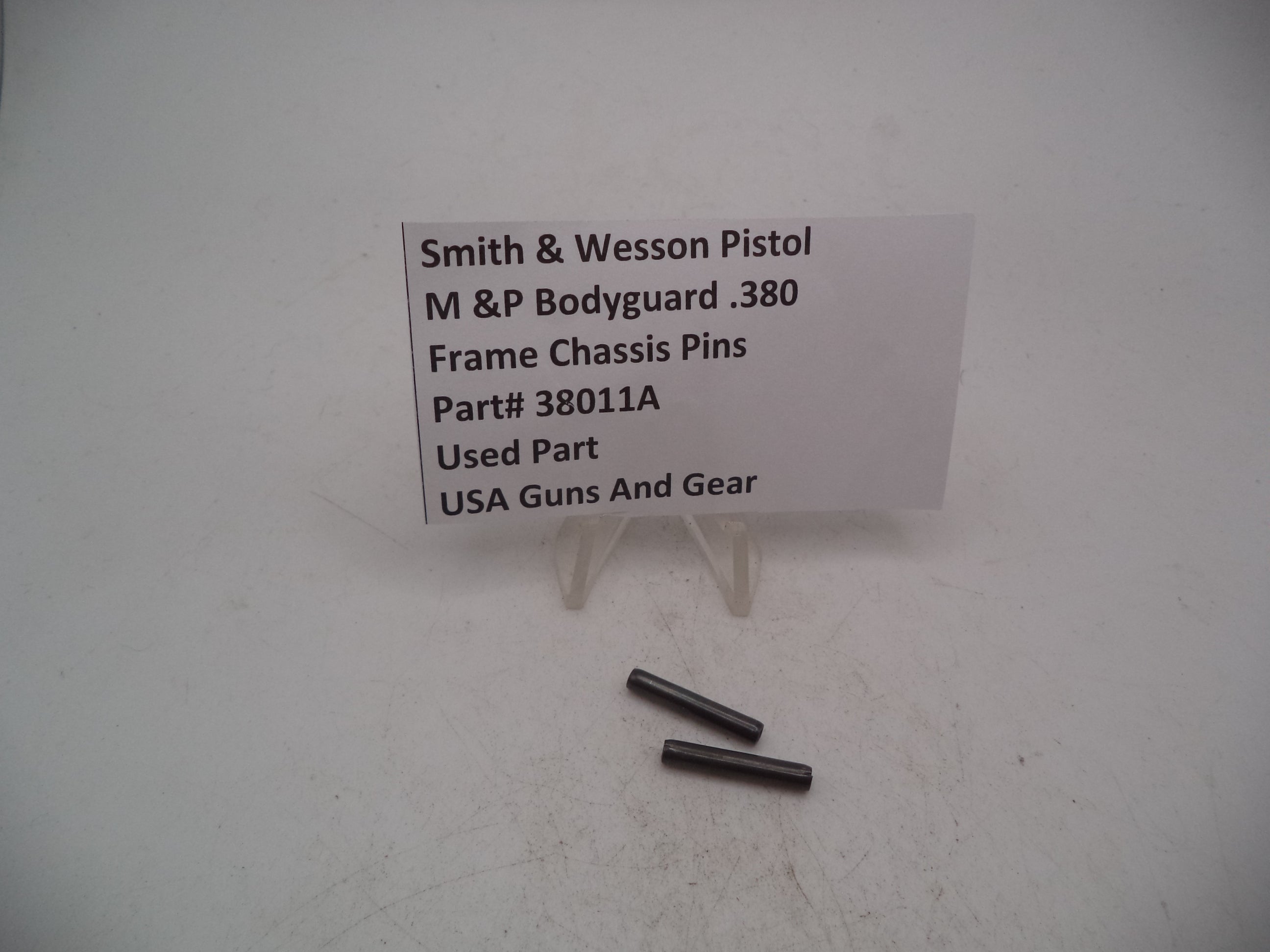 Smith & Wesson Pistol M&P Bodyguard .380 Frame Chassis Pins Used Part 38011A