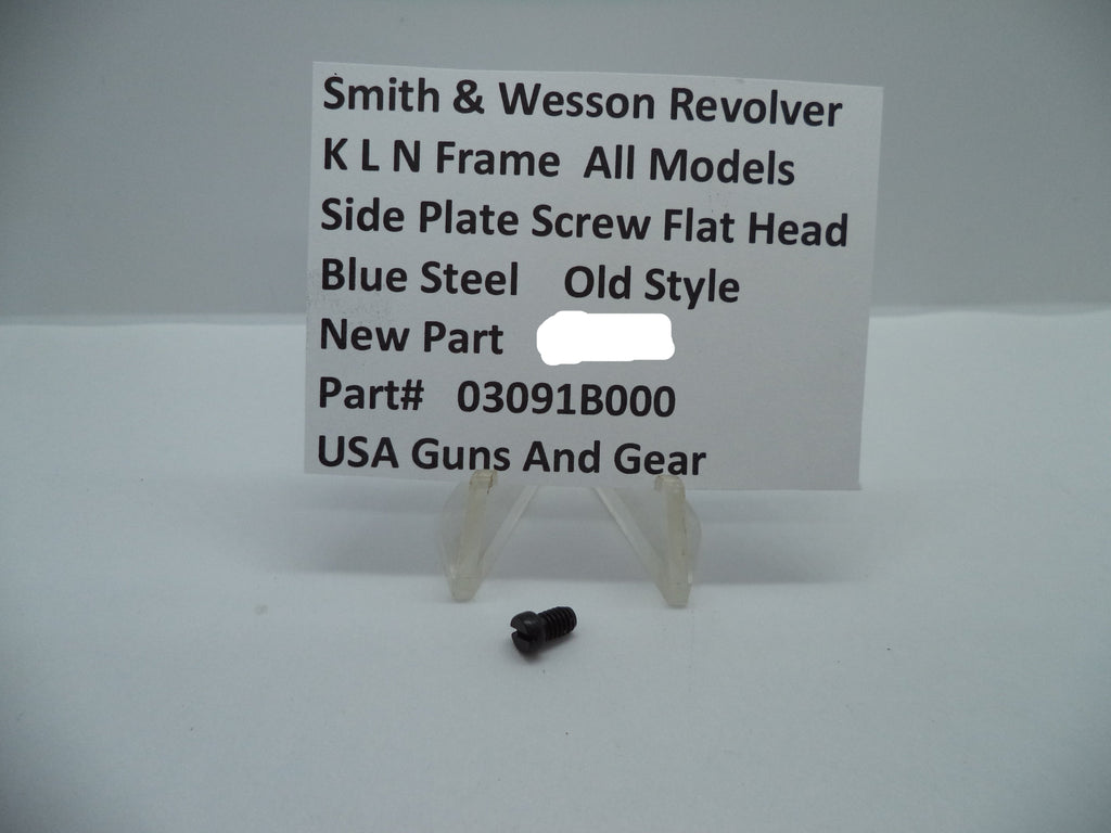 S&W K L N Frame All Models Side Plate Screw Flat Head Blued 03091B000