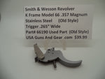 66190 Smith & Wesson K Frame Model 66 Trigger .265" Wide Used .357 Magnum