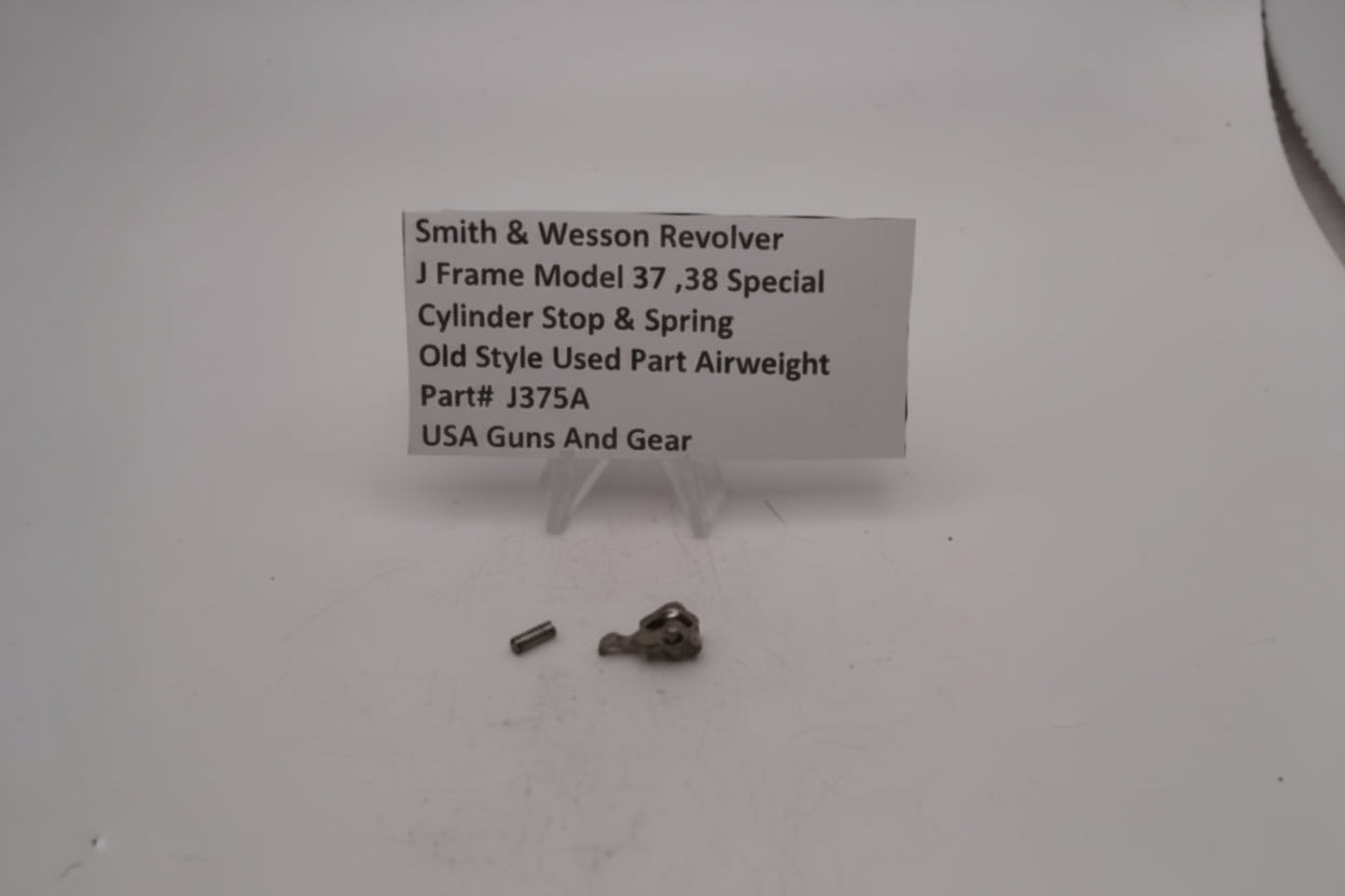 S&W Revolver J Frame Model 37 .38 SPL Cylinder Stop & Spring Airweight Old Style Used J375A