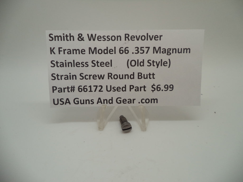 66172 Smith & Wesson K Frame Model 66 Strain Screw Round Butt .357 Magnum