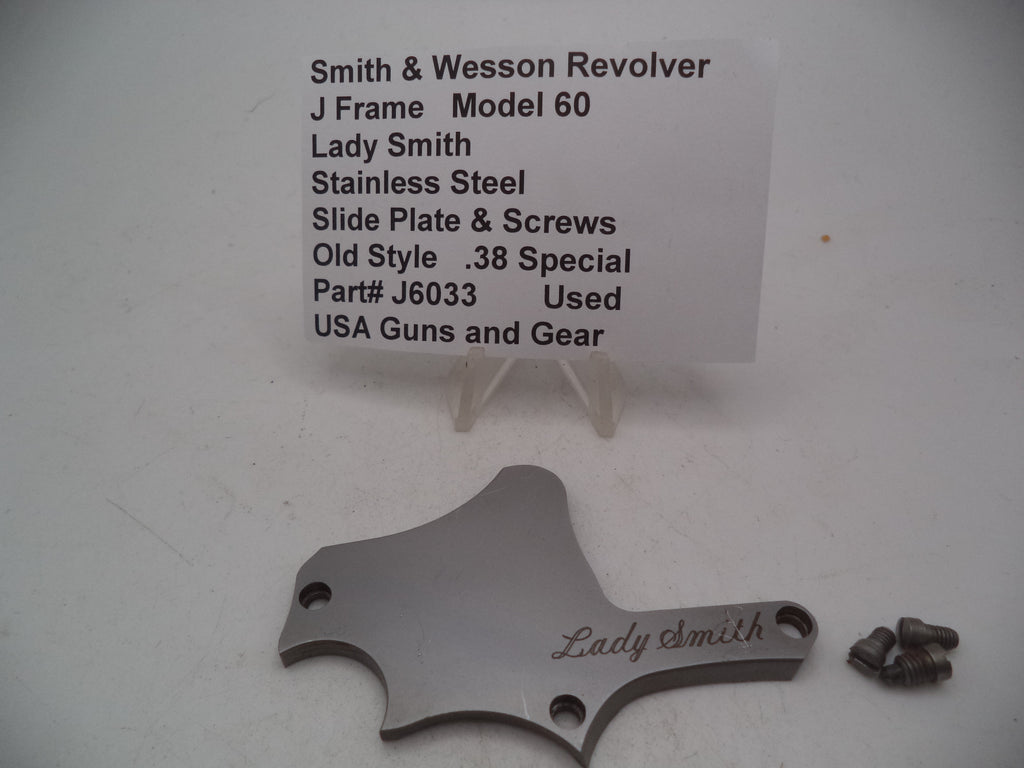 Smith & Wesson J Frame Model 60 Lady Smith Side Plate & Screws .38 Special Used - J6033