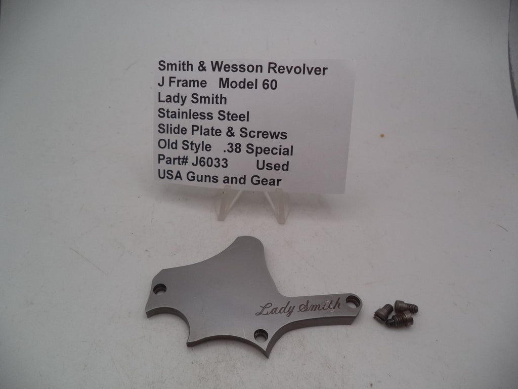 Smith & Wesson J Frame Model 60 Lady Smith Side Plate & Screws .38 Special Used - J6033