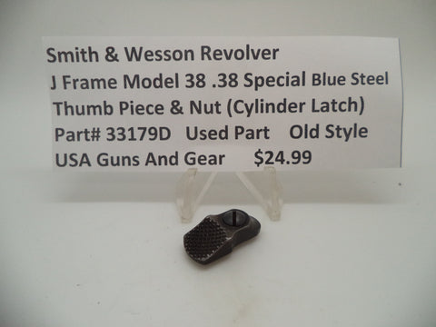 33179D Smith & Wesson J Frame Model 38 Used Thumb Piece & Nut .38 Special