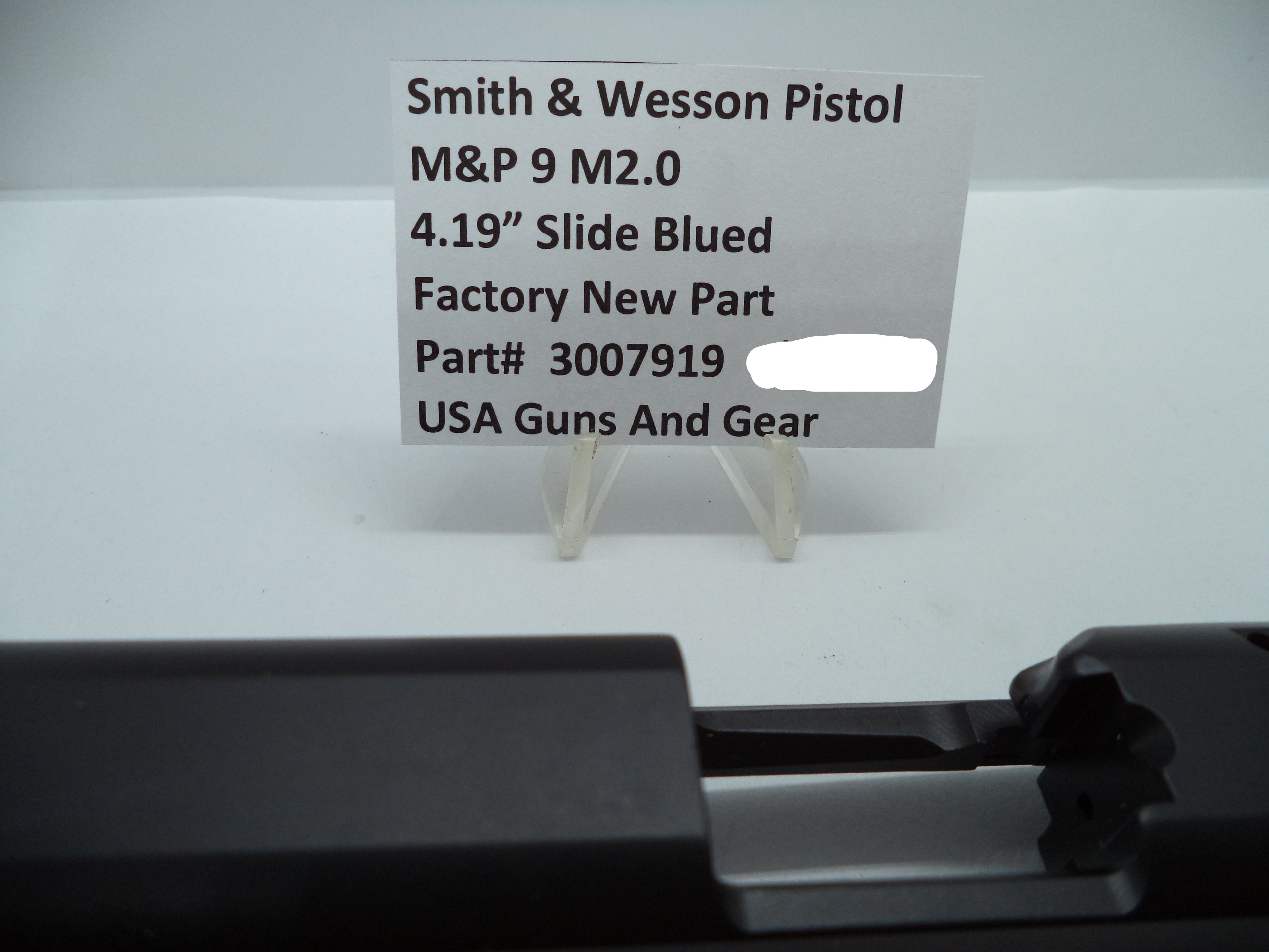 Smith & Wesson M&P 9 M2.0 Slide Assembly - 4.25" Full Size - Blued - Factory OEM Part 3007919