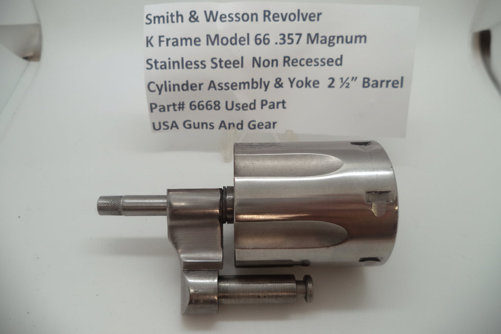 Smith & Wesson K Frame Model 66 Cylinder Assembly Used .357 Magnum 6668