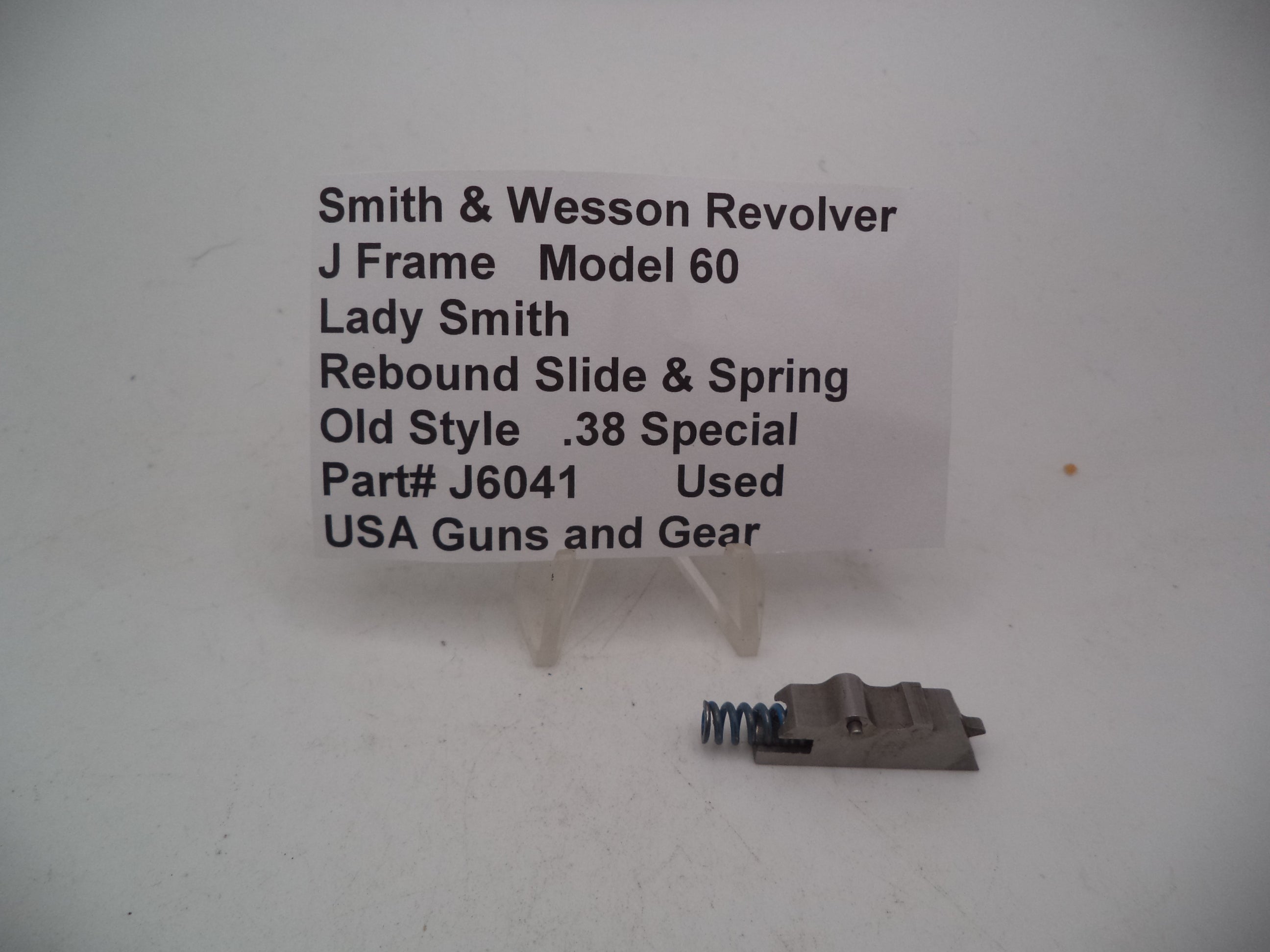 Smith & Wesson J Frame Model 60 Lady Smith Rebound Slide & Spring .38 Special Used - J6041