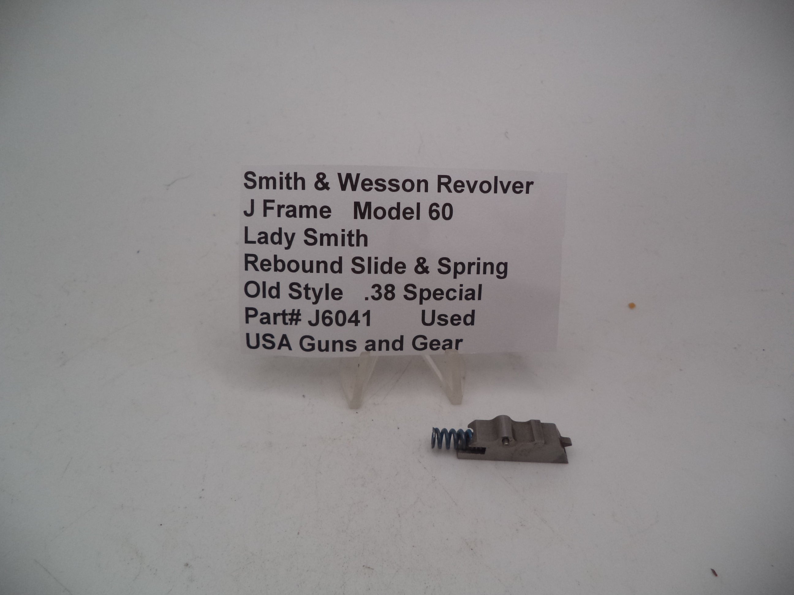 Smith & Wesson J Frame Model 60 Lady Smith Rebound Slide & Spring .38 Special Used - J6041