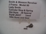 J6037 Smith & Wesson J Frame Model 60  Lady Smith.38 Special Cylinder Stop & Spring