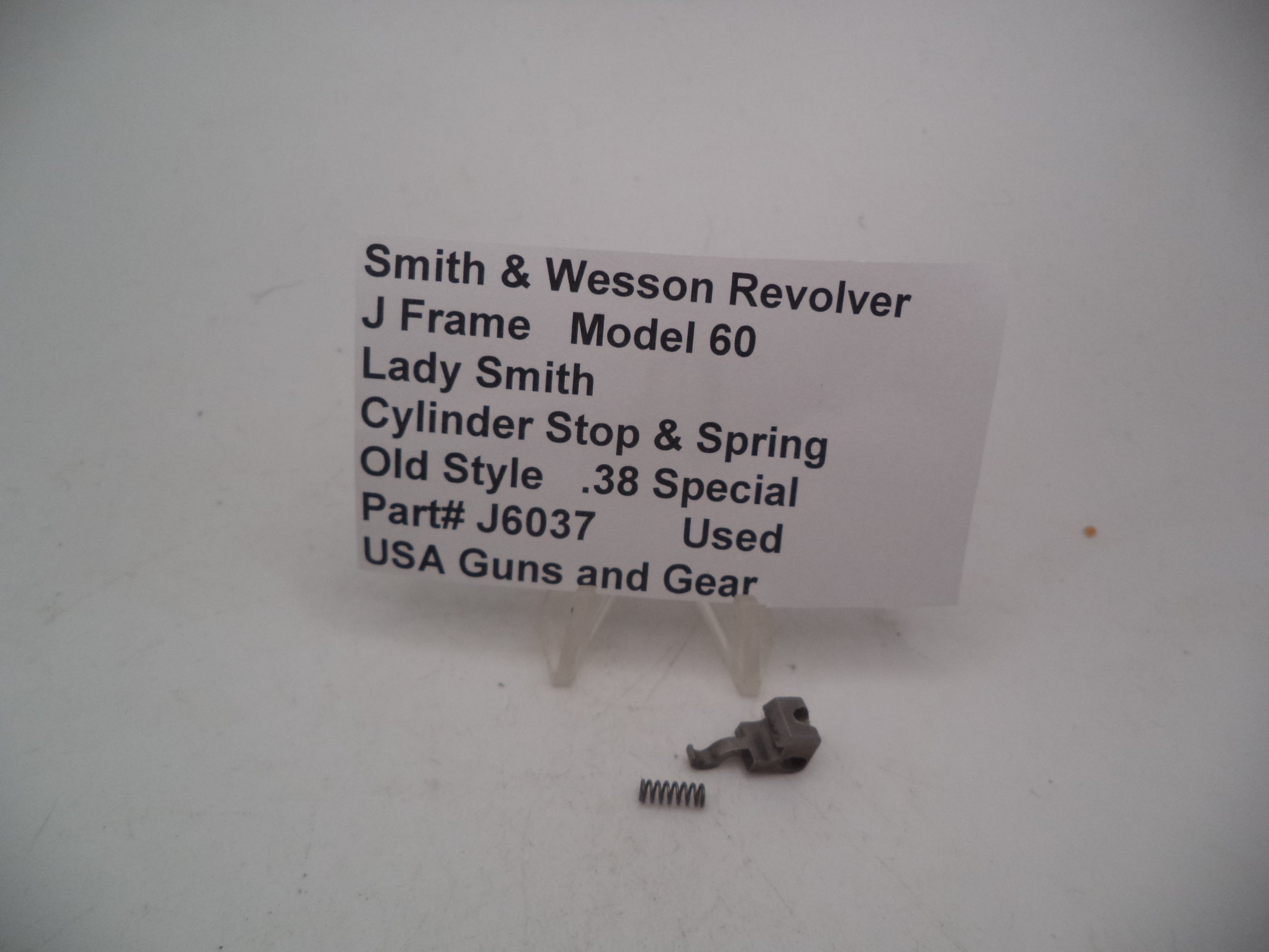 Smith & Wesson J Frame Model 60 Lady Smith Cylinder Stop & Spring .38 Special Used - J6037