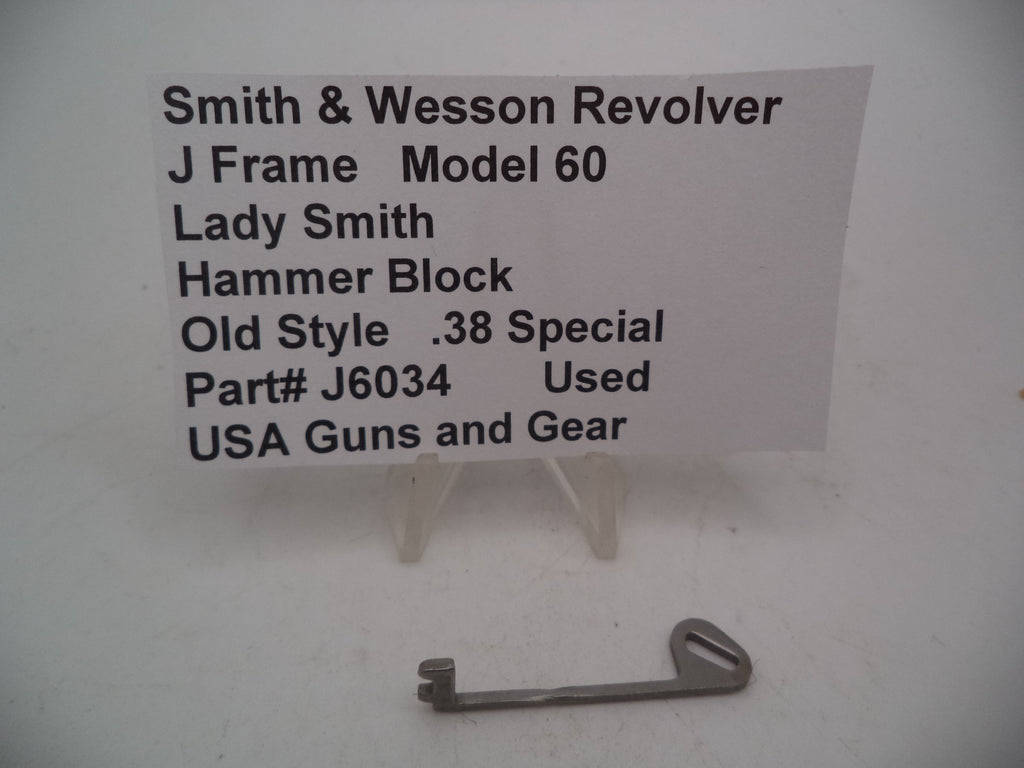 Smith & Wesson J Frame Model 60 Lady Smith Hammer Block .38 Special Used - J6034