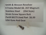 66173 Smith & Wesson K Frame Model 66 Strain Screw Square Butt Used .357 Mag
