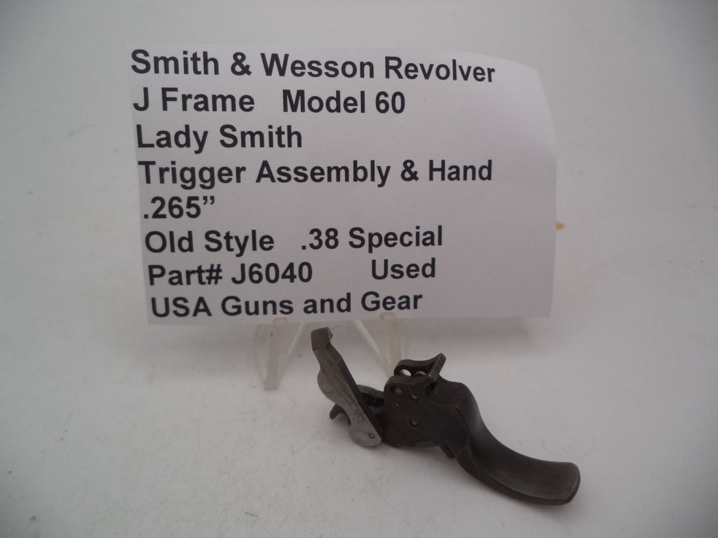 J6040 Smith & Wesson J Frame Model 60 Trigger 38 Special Stainless Used Part