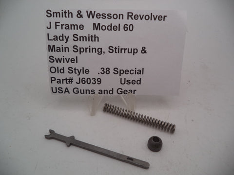 J6039 Smith & Wesson J Frame Model 60  38 SPL Main Spring, Stirrup & Swivel Used