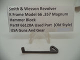 66120A Smith & Wesson K Frame Model 66 Hammer Block Used .357 Magnum