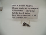 6681A Smith & Wesson K Frame Model 66 Cylinder Stop & Spring Used .357 Magnum