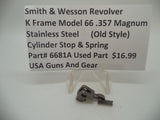 6681A Smith & Wesson K Frame Model 66 Cylinder Stop & Spring Used .357 Magnum