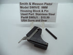 SW9J1 Smith & Wesson Pistol Model SW9VE 9 MM Housing Block & Pin Used