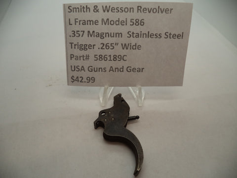 586189C Smith & Wesson L Frame Model 586 Trigger .265" Wide .357 magnum Used